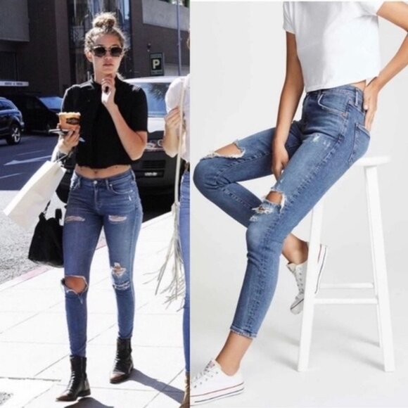 AGOLDE Sophie Distressed Cropped Skinny Jean - Picture 8 of 9